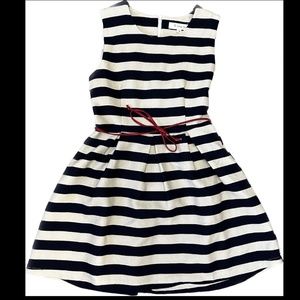 Blue and Beige Stripped Dress